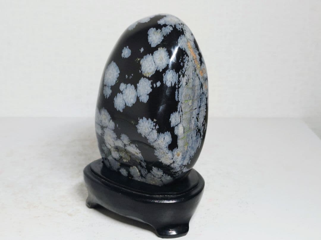 スノーフレークオブシディアン 807g 黒曜石 原石 鑑賞石 自然石 鉱物 水石