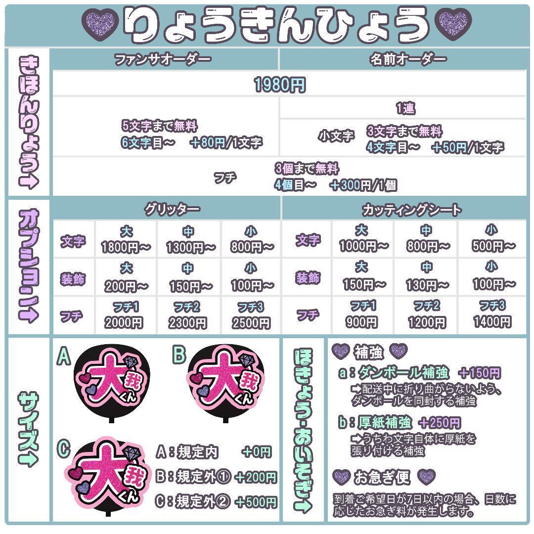 うちわ文字　オーダーページ　୨୧　うちわ屋さん