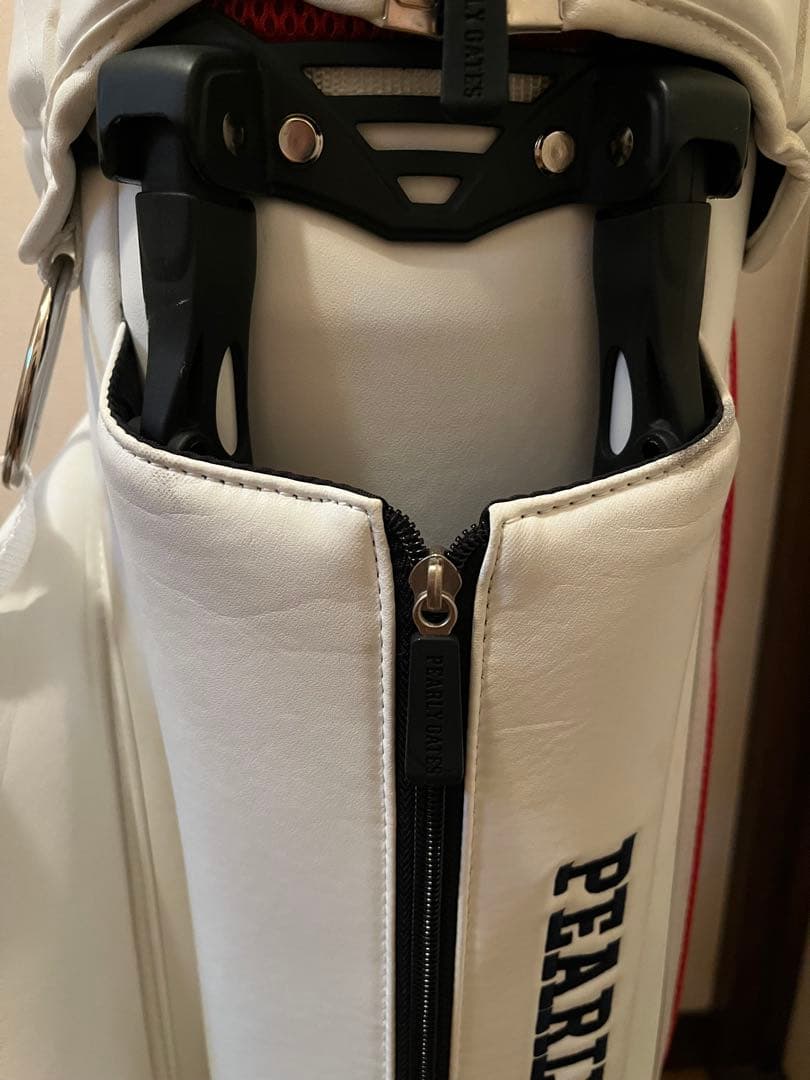 PEARLY GATES スタンドキャディバッグ Web限定ホワイト/レッド