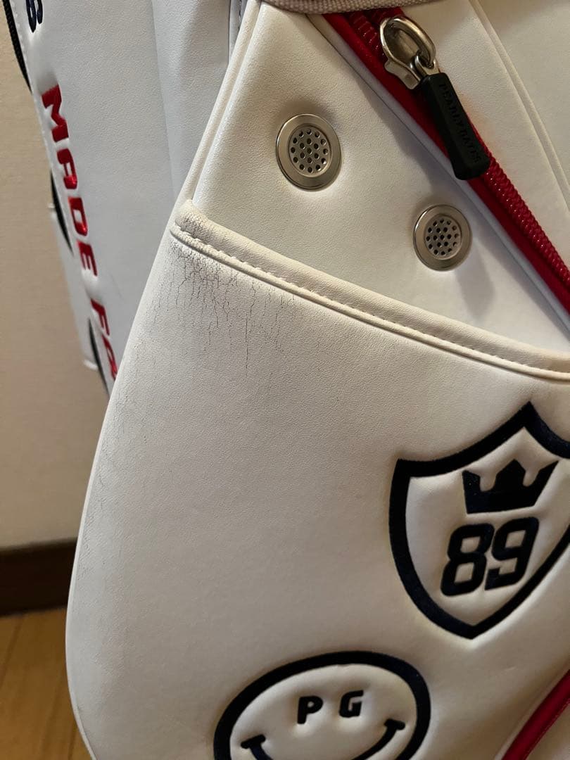 PEARLY GATES スタンドキャディバッグ Web限定ホワイト/レッド