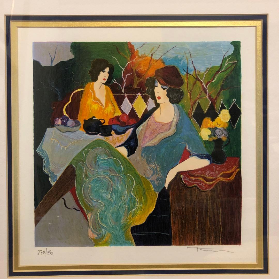 絵画 Tarkay red hat