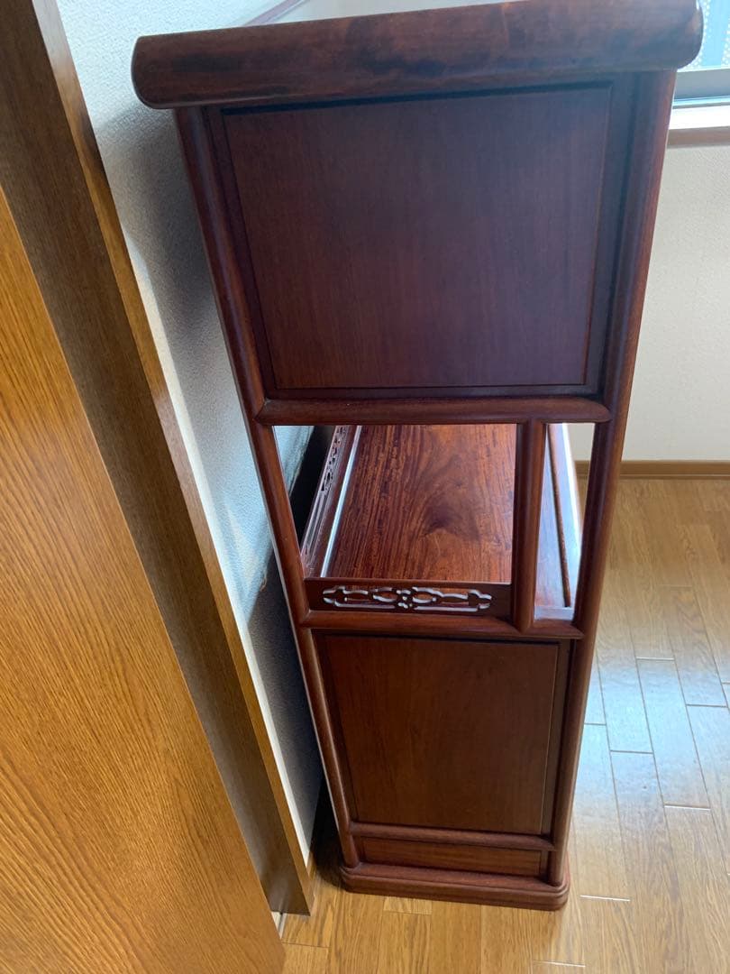 螺鈿細工 茶箪笥 シェルフ 茶棚 貝 古道具