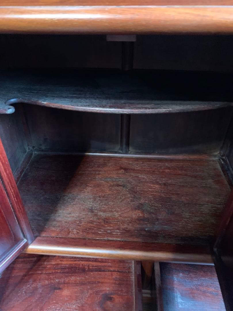 螺鈿細工 茶箪笥 シェルフ 茶棚 貝 古道具