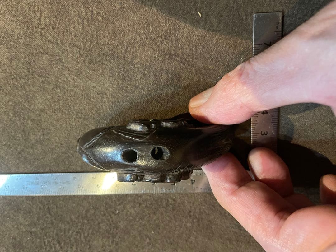 根付 鯉仙人 木製 無銘