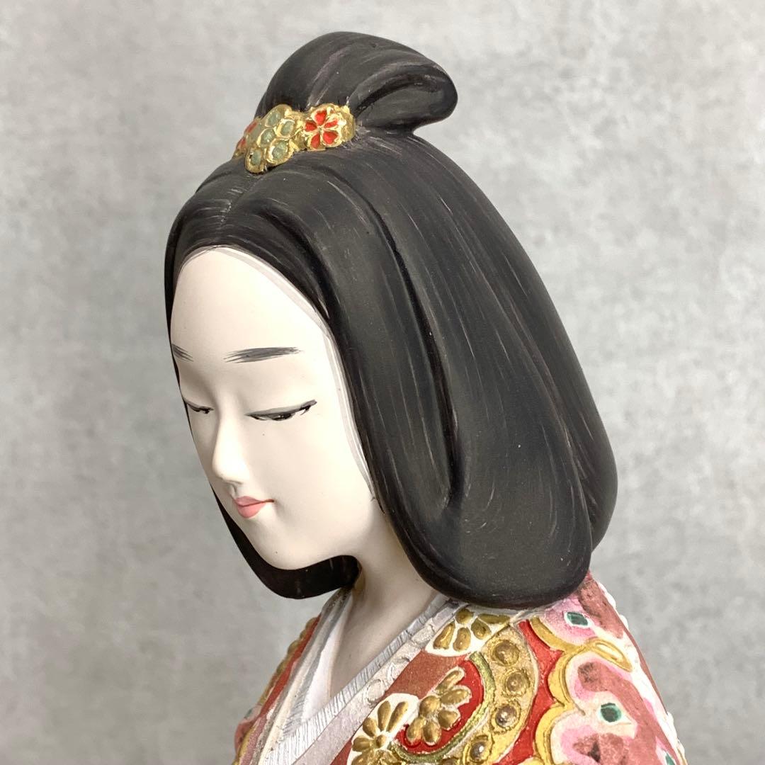 小副川祐二 余韻 箱付き 全長 約 43 cm 博多人形 楽器 人形