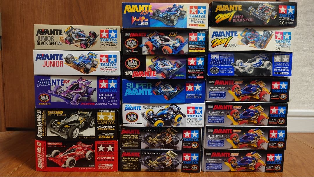超激レア★　TAMIYA AVANTE ミニ四駆 １９種セット！アバンテ