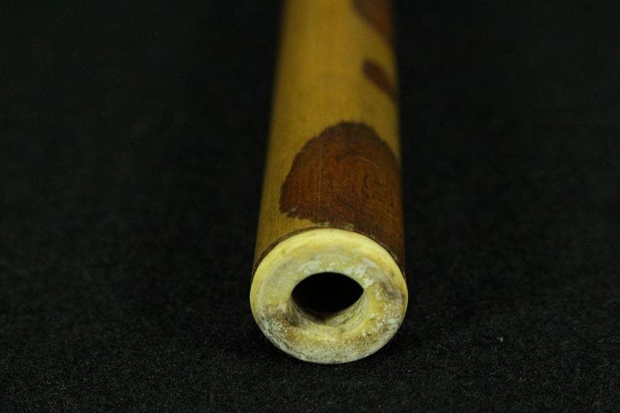 古美術 斑竹 鶴天 根付 提げ物 時代物(K-BB488)