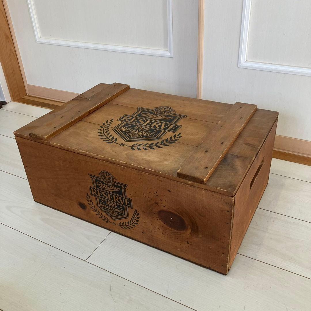 Miller ミラービール ヴィンテージ ウッドボックス キャンプコンテナ　木箱