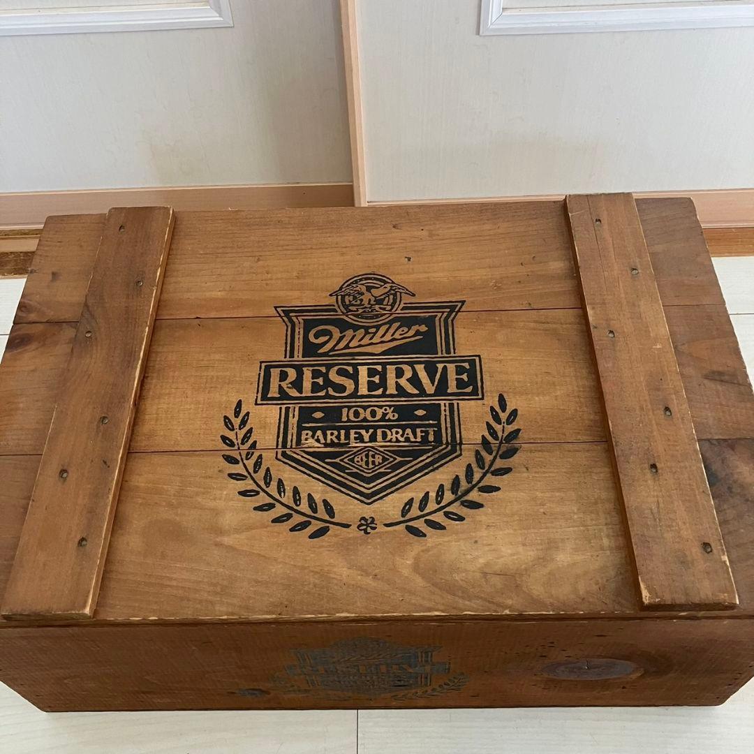 Miller ミラービール ヴィンテージ ウッドボックス キャンプコンテナ　木箱