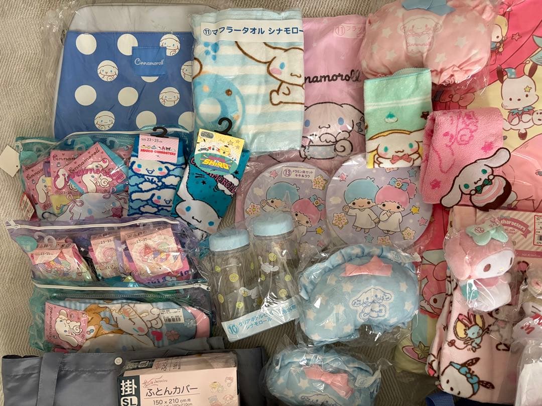 サンリオ 当たりくじ 福袋 ぬいぐるみ マット ブランケット タオル まとめ売り