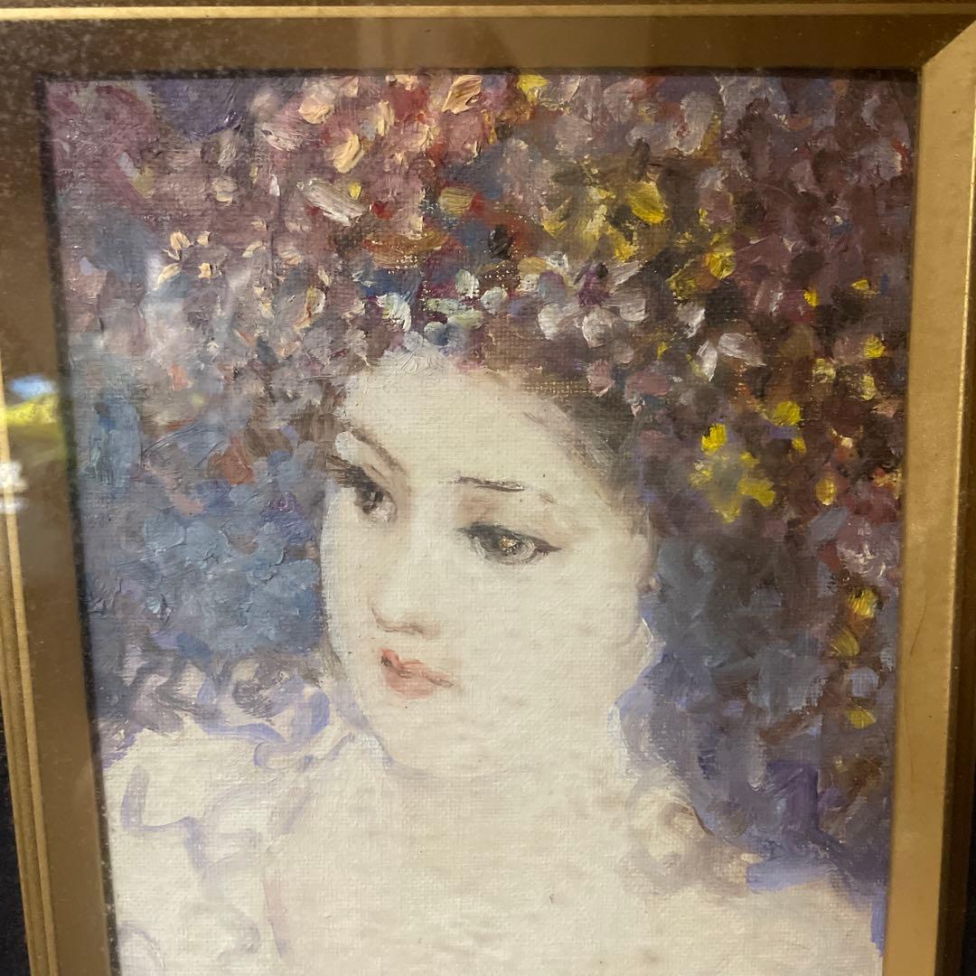 絵画　女性　油絵　直筆の本物です！