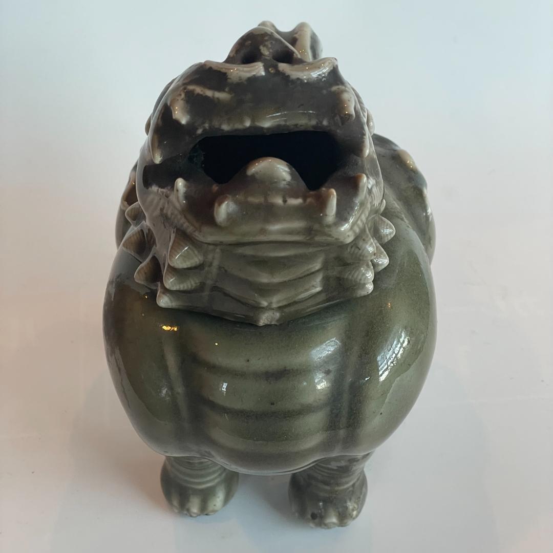 希少 三田青磁 獅子 香炉 江戸時代後期 1800年代 兵庫陶芸美術館所蔵