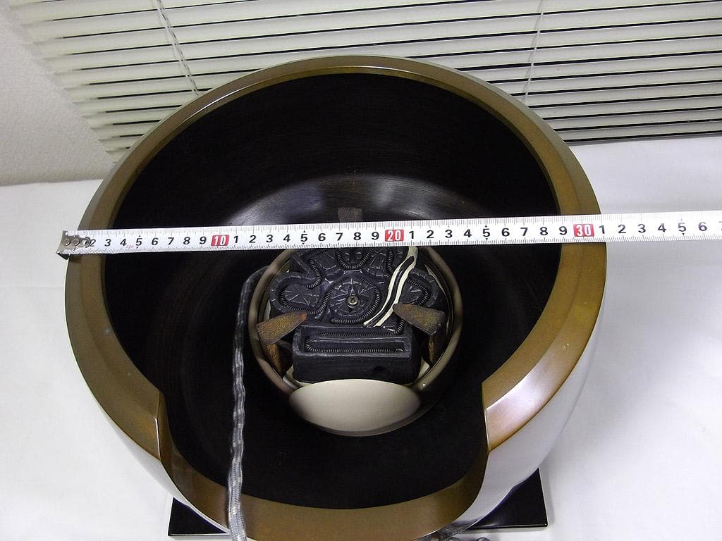 唐銅面取風炉　野々田 電熱器付き　茶道具