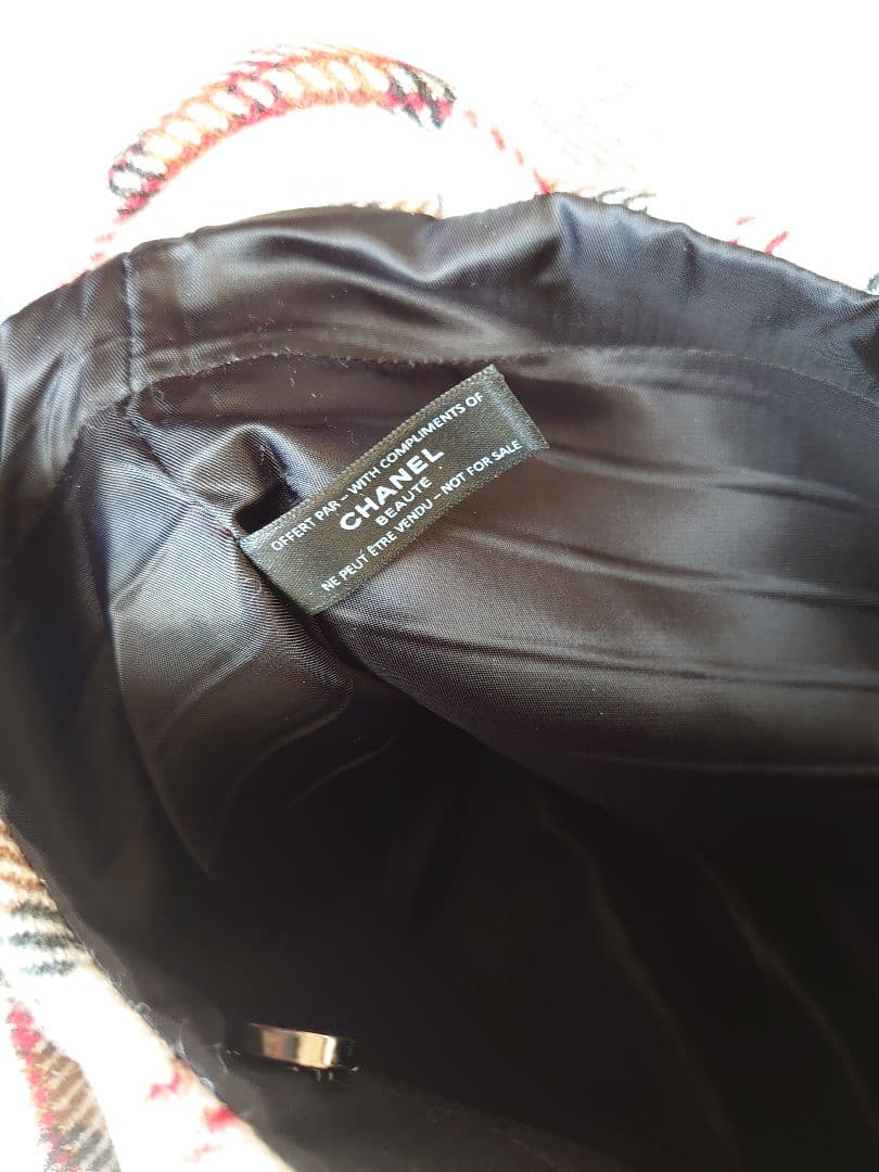 CHANEL チェック柄　トートバッグ　スパンコール