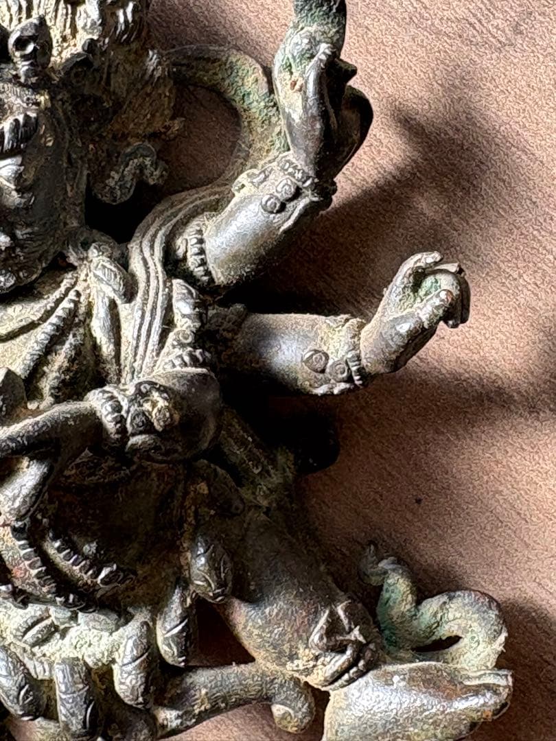 チベット仏教 マハーカーラ像　旧藏 清時代 古銅製