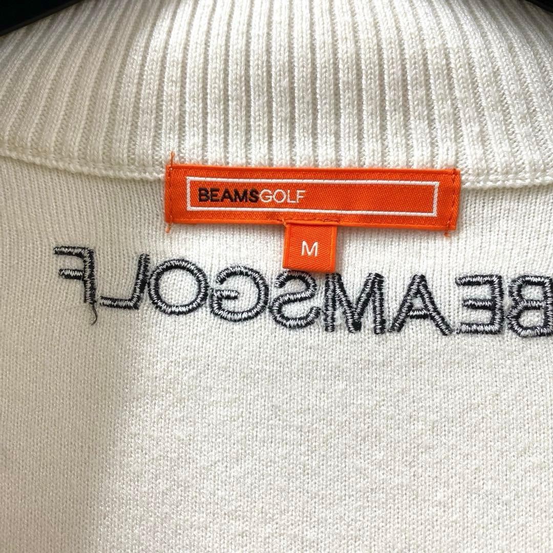 BEAMS GOLF ハーフジップニット オフホワイト