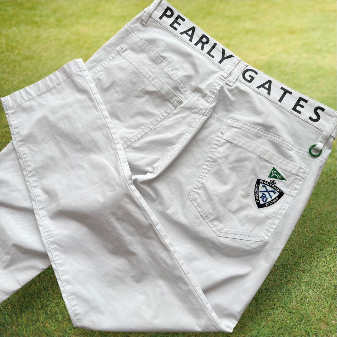 人気デザイン　パーリーゲイツ　パンツ　白　L〜XL相当 ホワイト　美品　ゴルフ