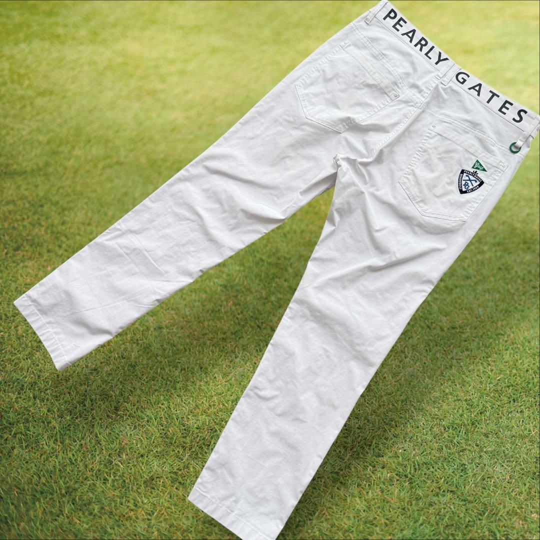 人気デザイン　パーリーゲイツ　パンツ　白　L〜XL相当 ホワイト　美品　ゴルフ