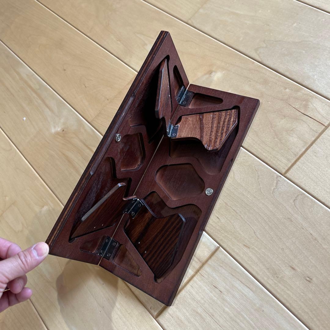 ダックノット　スリップスリッパーてーブル　ソロ木製折りたたみ収納テーブル