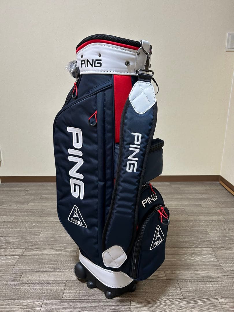 PING キャディバッグ キャスター付　トリコロールカラー　未使用品