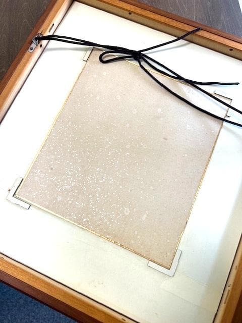 【1856】真作 田河水泡 「のらくろ」 水墨 色紙に豪華額装 サイン 落款