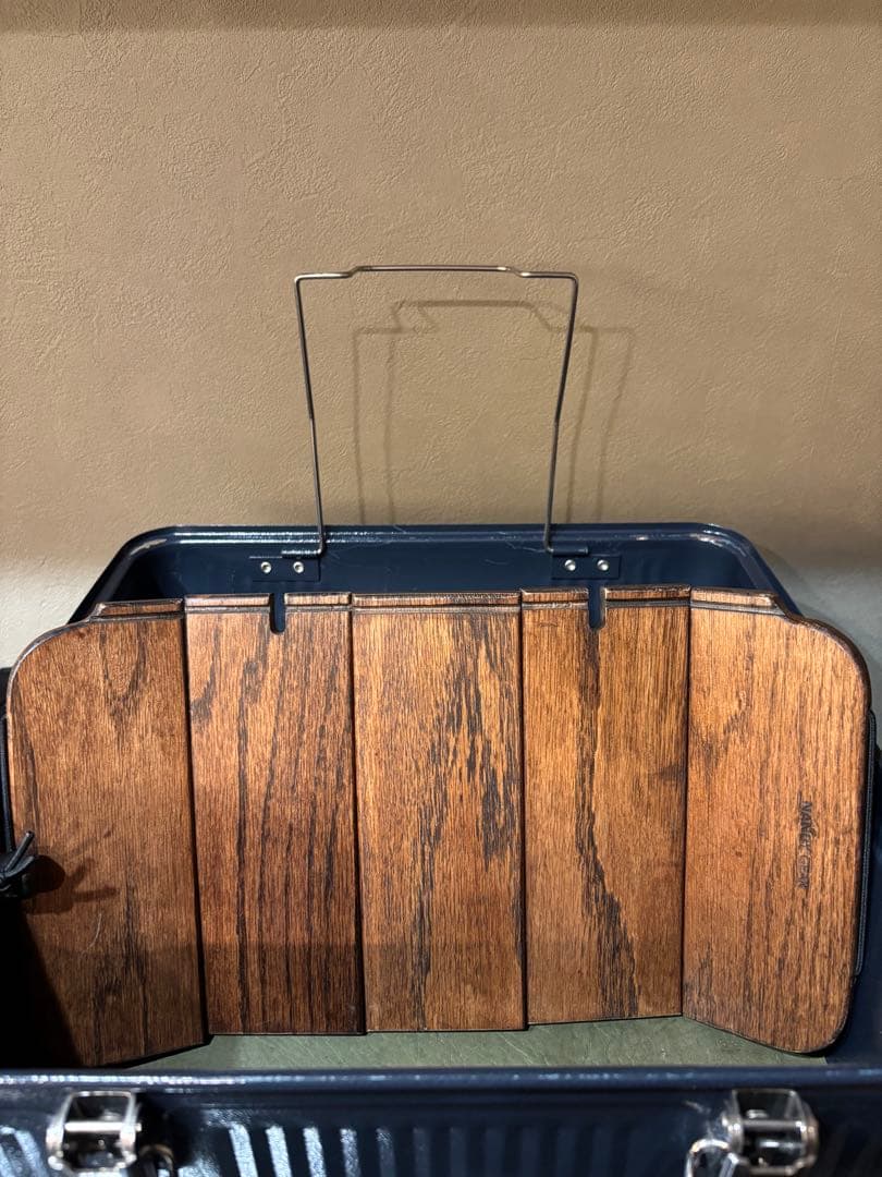 【希少】STANLEY ランチボックス ネイビー　木天板　本革底マット付