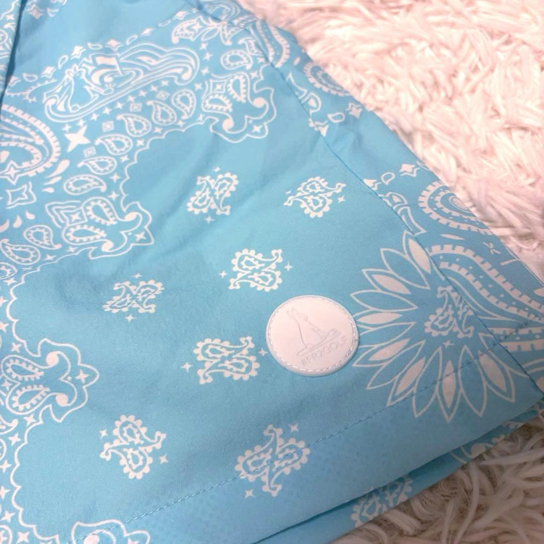 最新 FR2ゴルフ ペイズリー バンダナ うさぎ ショートパンツ 水色