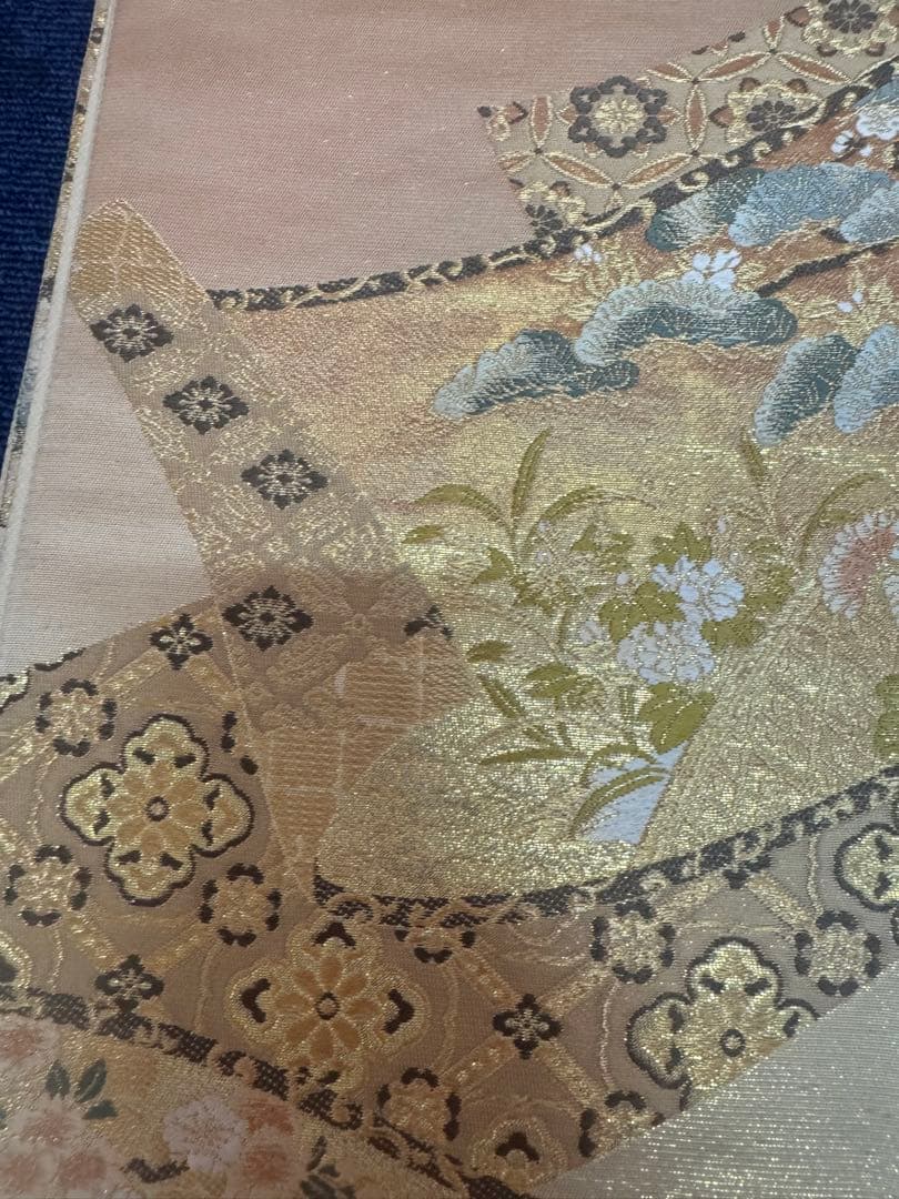 2688袋帯 古代彫金紋 西陣織 金糸　高級上質上品　約440cm 未使用