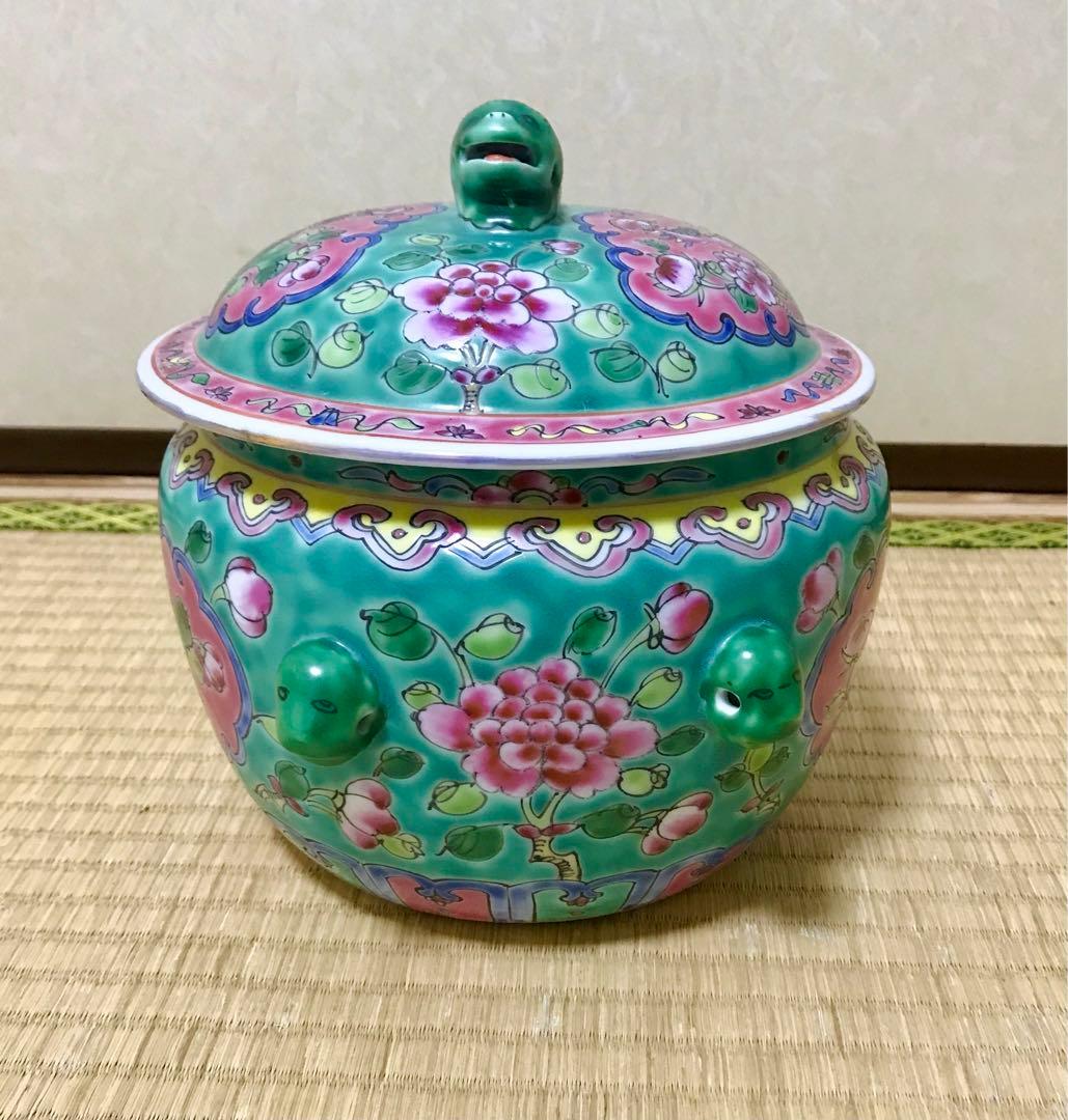 プラナカン　カムチェン　小物入れ　茶道具　水指