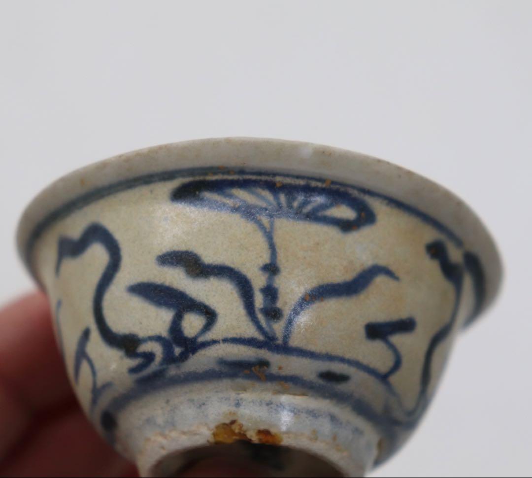 中国　明時代　清時代　小皿　小杯　レンゲ3点まとめ　アンティーク　送料込み901