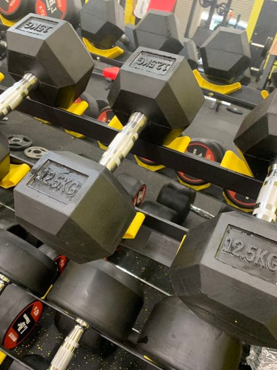 ラバーヘックス ダンベル　15kg  25kg  各2個