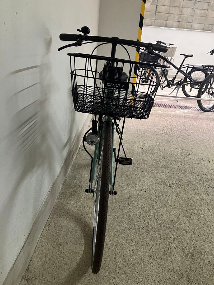 【美品使用1ヶ月のみ】　27インチ　シティサイクル　ミントグリーン