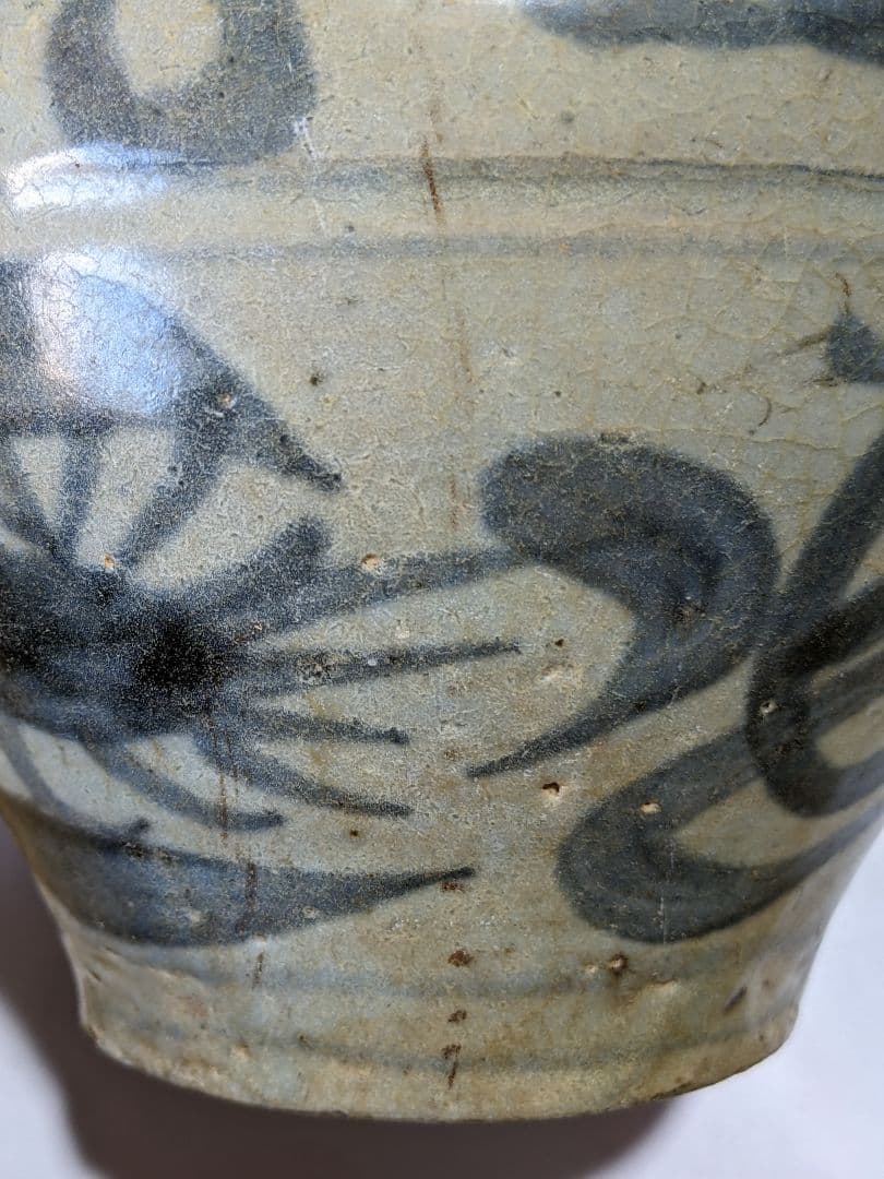 ♦中国陶磁 明時代末 漳州窯 呉須染付 壺 呉州手 置物飾り レア物古美術骨董品