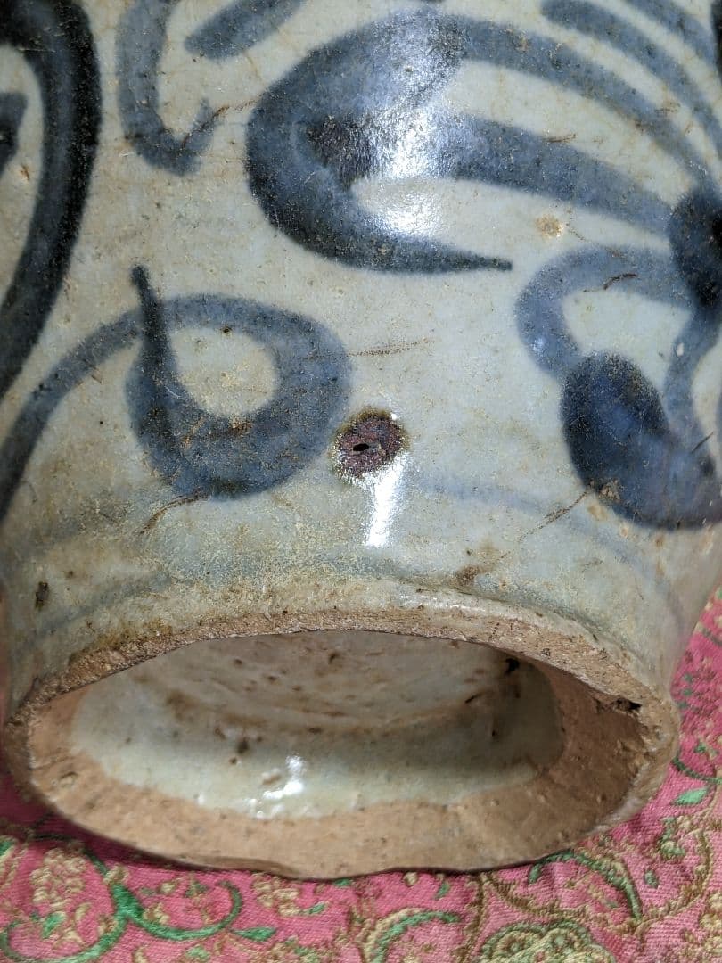 ♦中国陶磁 明時代末 漳州窯 呉須染付 壺 呉州手 置物飾り レア物古美術骨董品