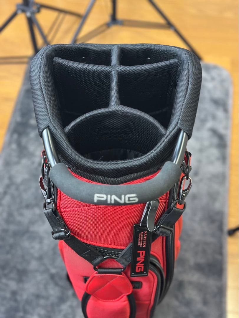 PING ピン キャディバッグ ワンポケット 9.5型 約4.9kg レッド