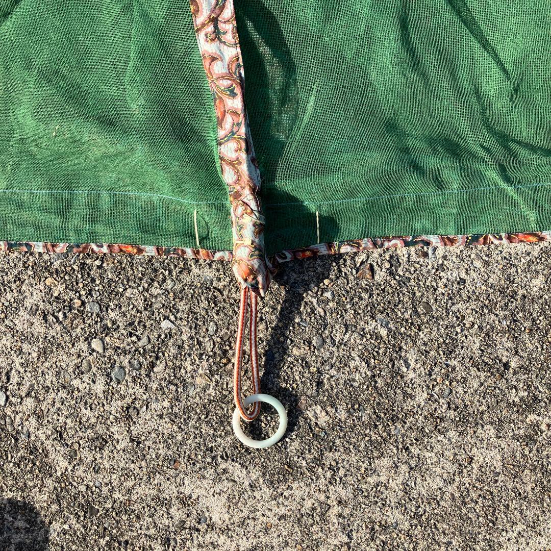 武者屋 大きめ 緑色蚊帳、 日本製