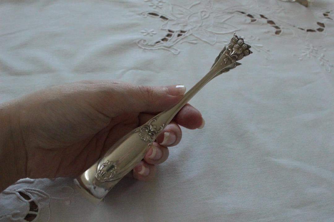 【C】シルバーコーティングのトング/野獣の足・フランスアンティーク