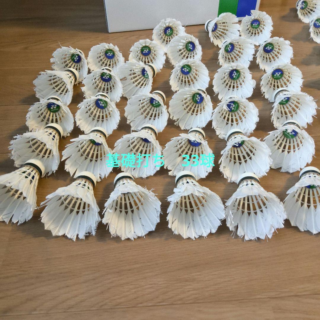 ヨネックス　ニューオフィシャルのみ120球中古 基礎打ち33球、ノック用87球