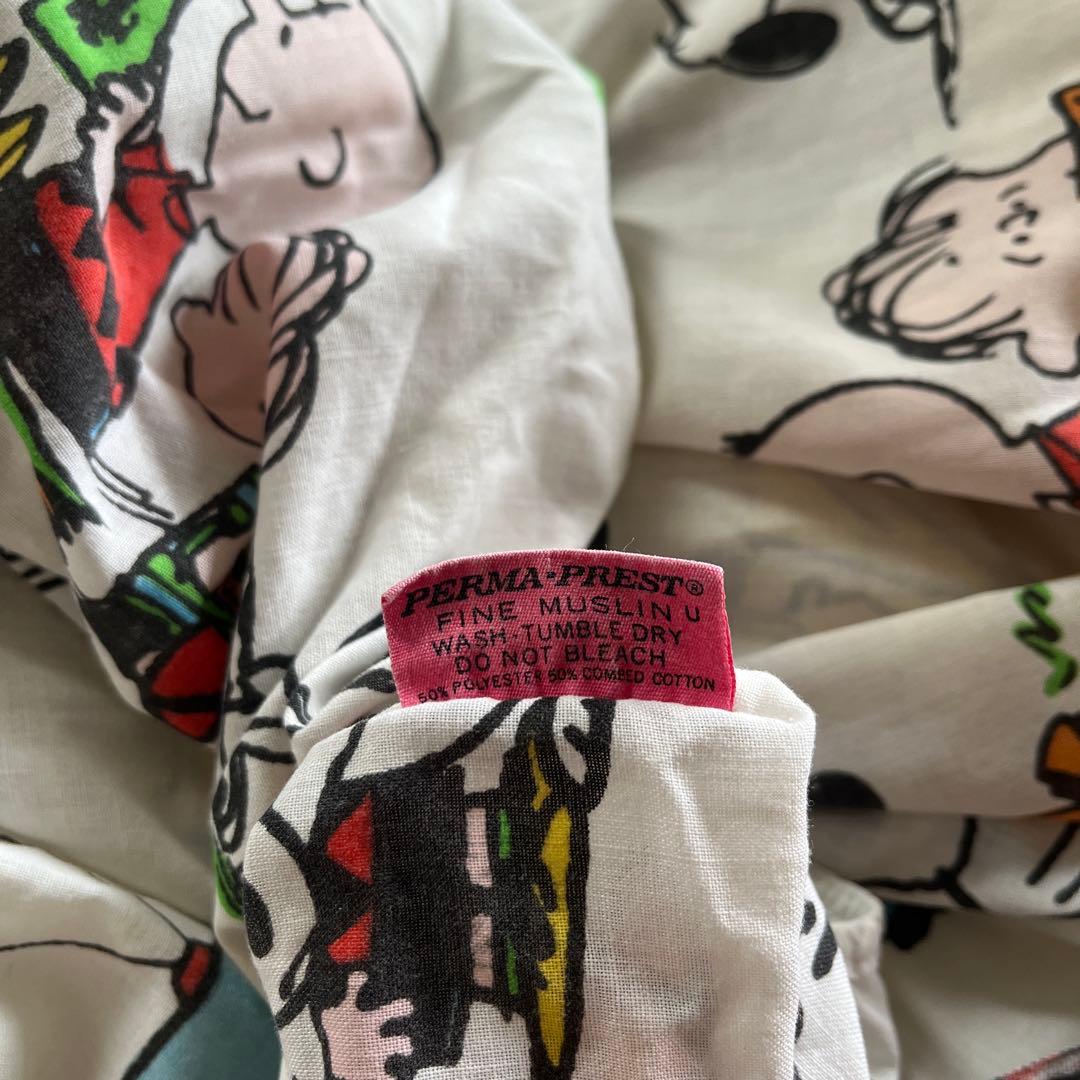 USA製70’sヴィンテージpeanuts snoopyシーツ フライングエース