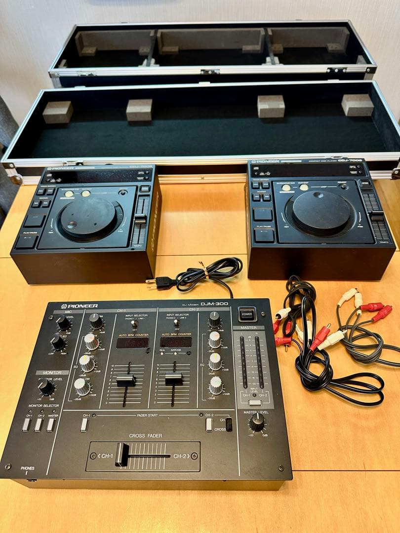 Pioneer CDJ-700S×2 DJM-300 純正ケース ケーブル