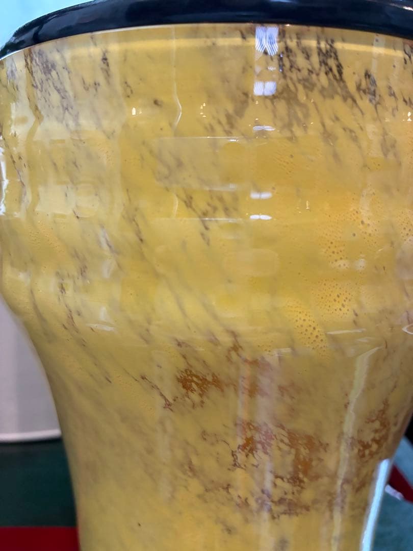 茶道具　ガラス　水指　共箱無し　傷無し　黄色