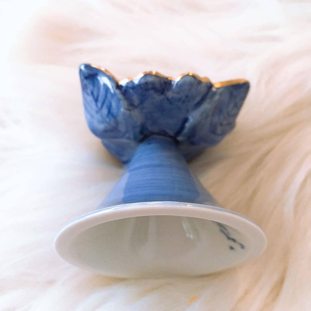 茶道具　蓋置　額アジサイ　高野昭阿弥作