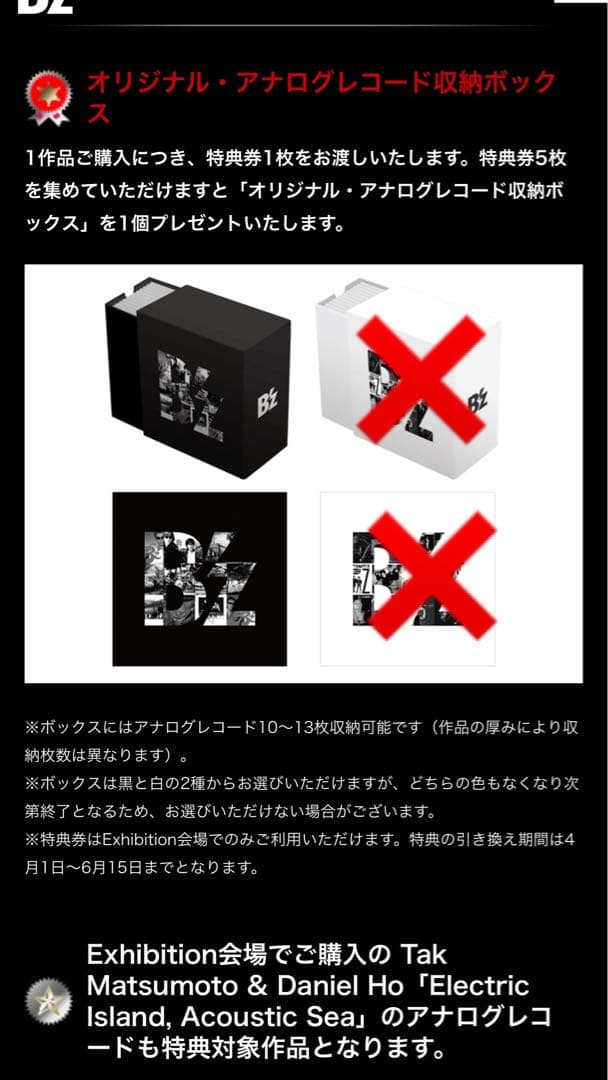 B’z 30th Exhibition アナログレコード購入特典 レコードケース