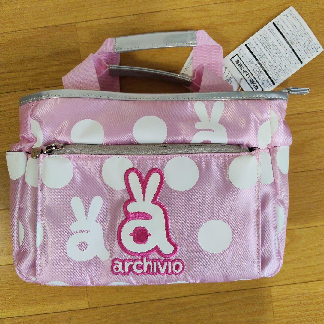 新品　archivio ピンク 水玉 ゴルフカートバッグ