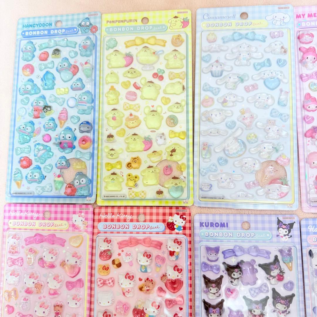 国内正規品 ボンボンドロップシール　サンリオ　第二弾　８種コンプリート