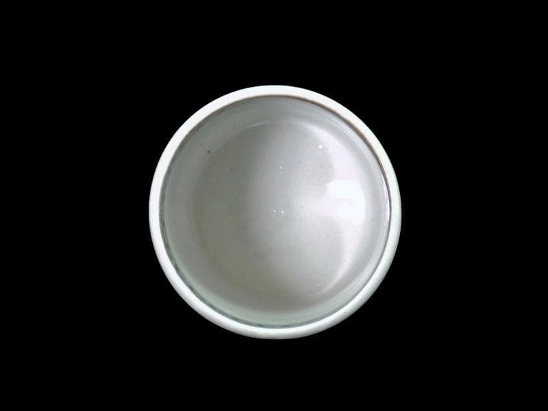 古伊万里　染付　鶴に亀甲紋の図　覗き　のぞき　猪口　E087AS-DBk