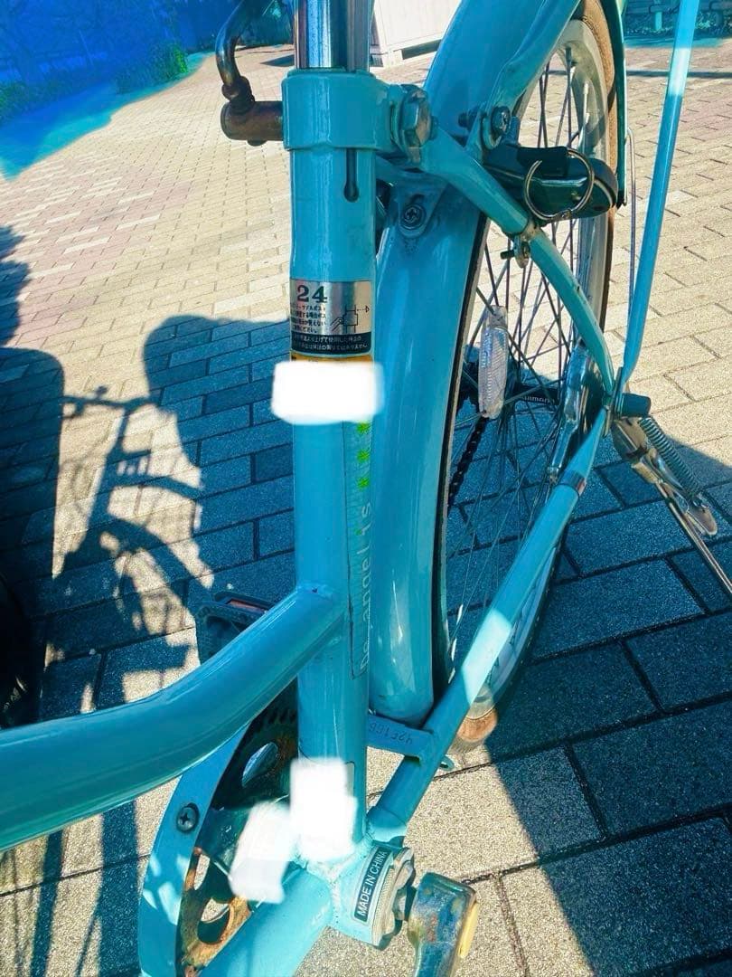 東京都内　引き渡し限定　子供用自転車　水色　24インチ　De angelis
