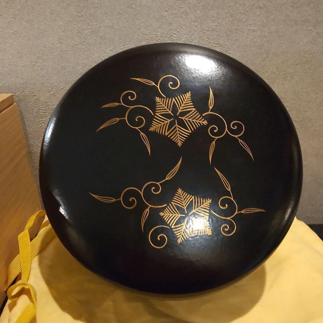 中川光哉　食篭　松唐草蒔絵食篭　大徳寺大亀老師花判〜千家