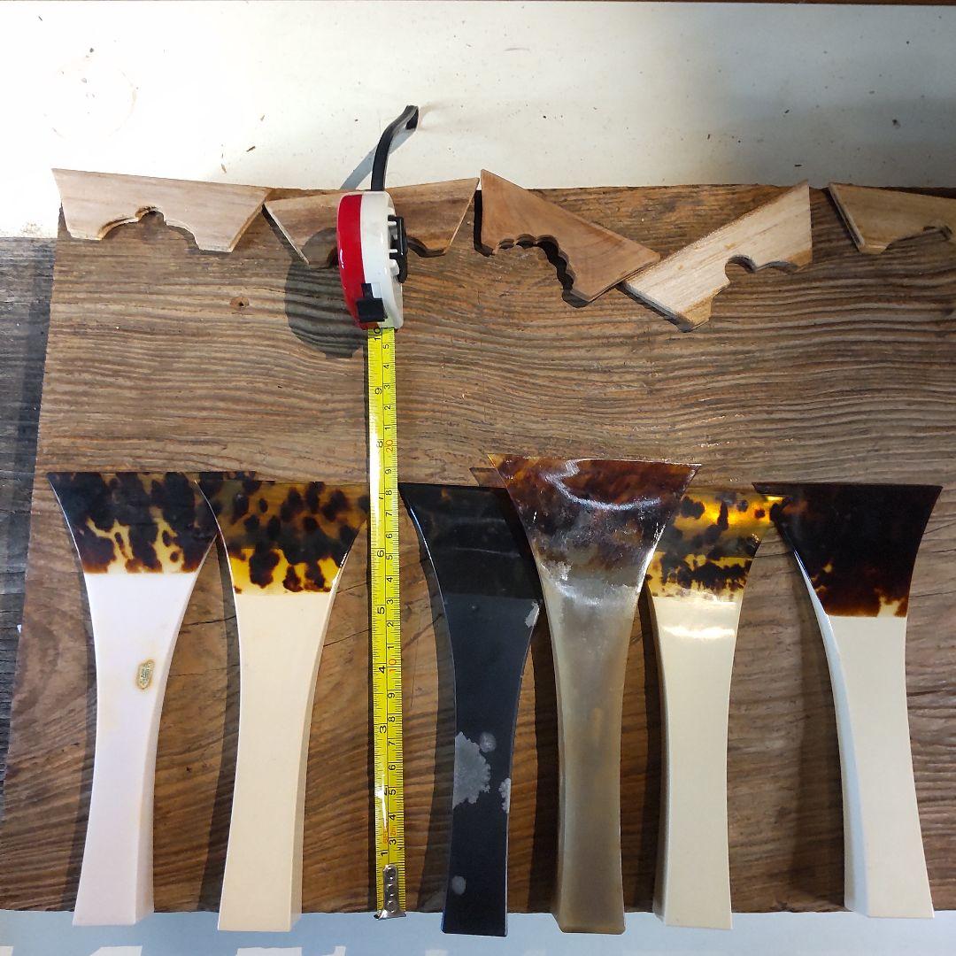 三味線バチ③6本セット、本鼈甲のシール1本有り、