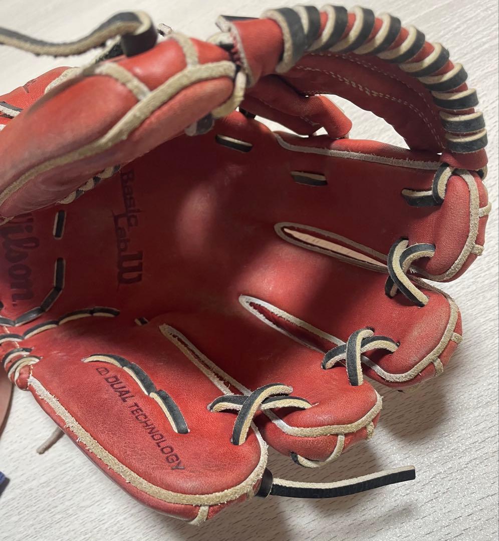 Wilson Basic Lab 軟式グローブ 赤